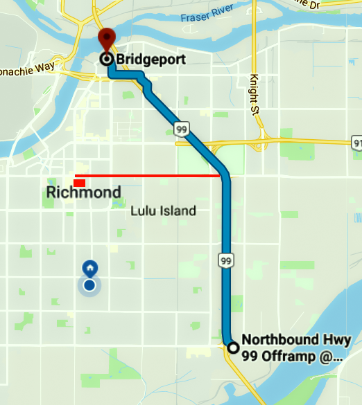 Bus route to Bridgeport and Brighouse